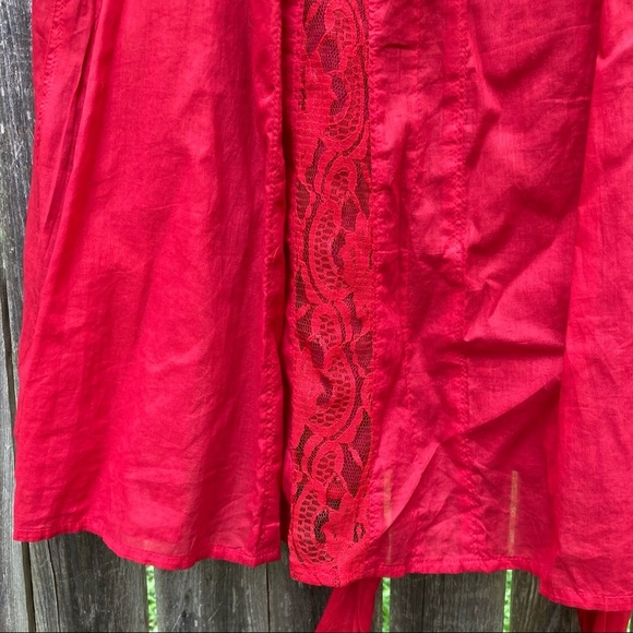 Moulinette Soeurs | Anthro Red Strapless Mini Dress NWT 6 - Picture 2 of 9